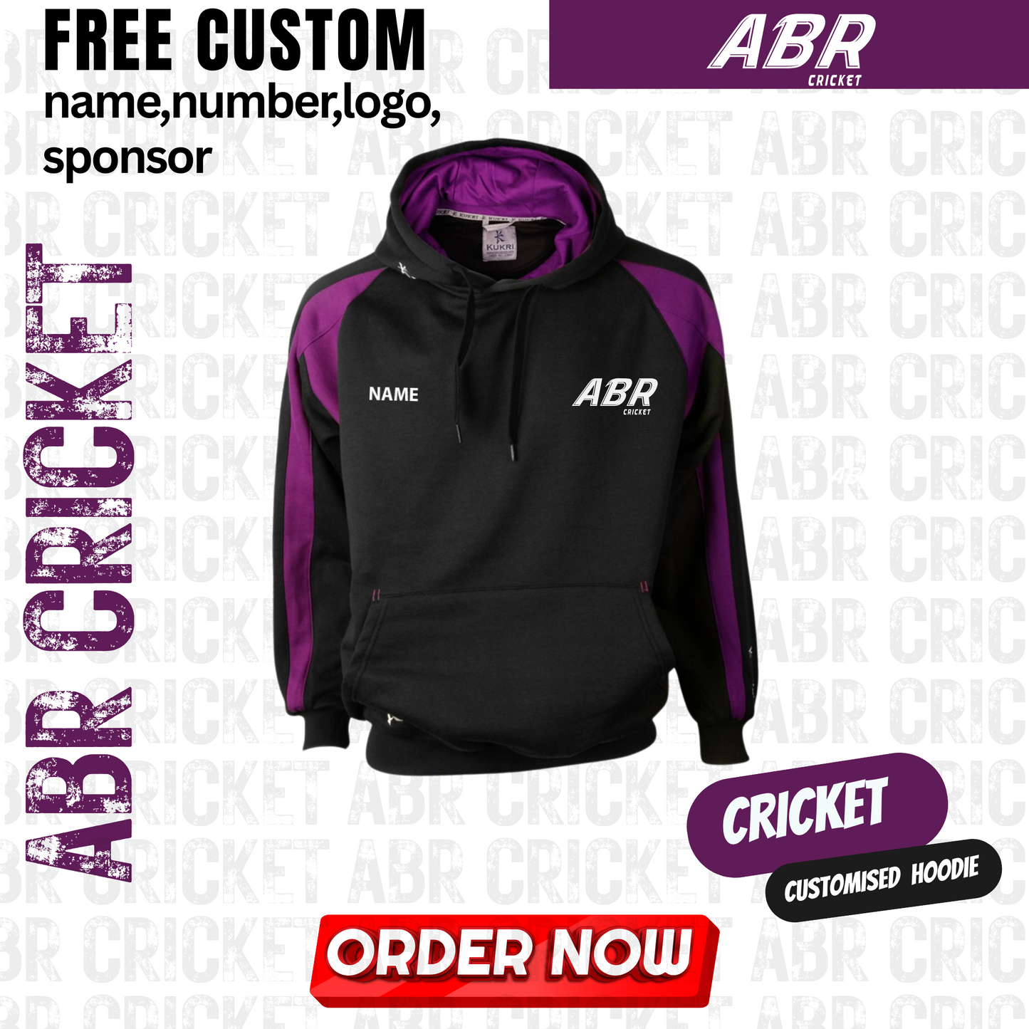 Custom Cricket Hoodie – Team/Club/League (Minimum 10 Pieces)