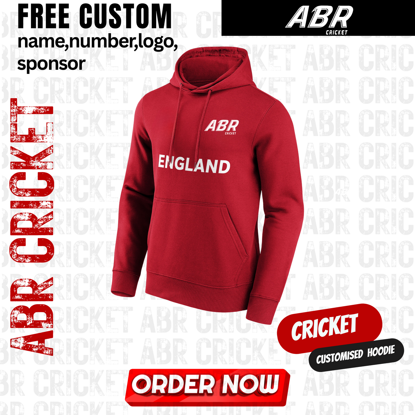 Custom Cricket Hoodie – Team/Club/League (Minimum 10 Pieces)